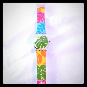 Swatch Tropical Print Watch